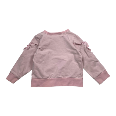 Gugguu frill sweatshirt, pink | 98cm