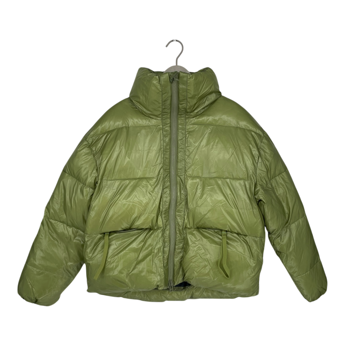 Embassy of Bricks and Logs millery puffer jacket, shiny green | unisex S