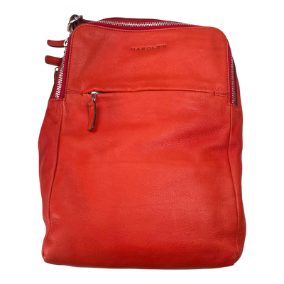 Harold's Bags leather tryo shopper, red