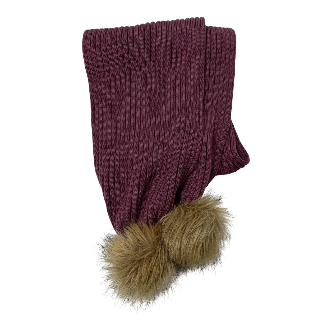 Gugguu merino furry scarf, plum | kids