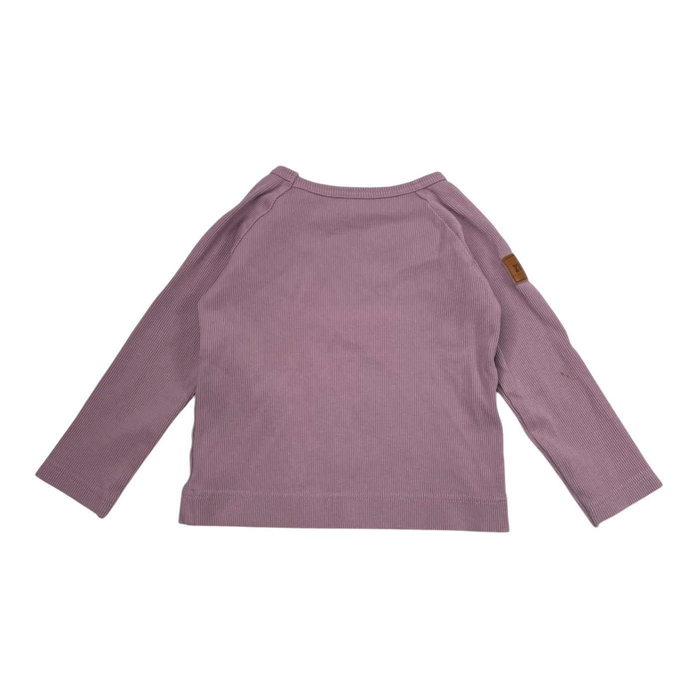 Metsola rib shirt, mauve | 86cm