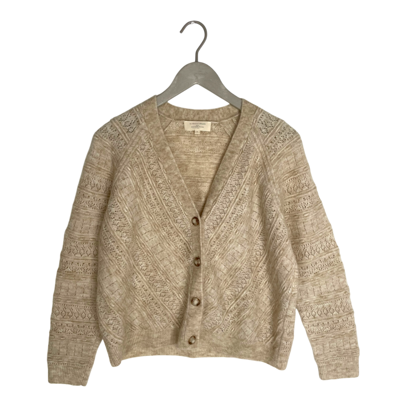 Sézane wool mix cardigan, wheat | woman S