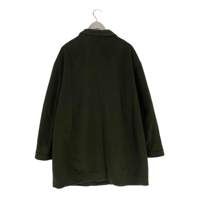 Marimekko molly wool coat, hunter green | woman XL