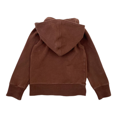 Gugguu zipper hoodie, brown | 98cm