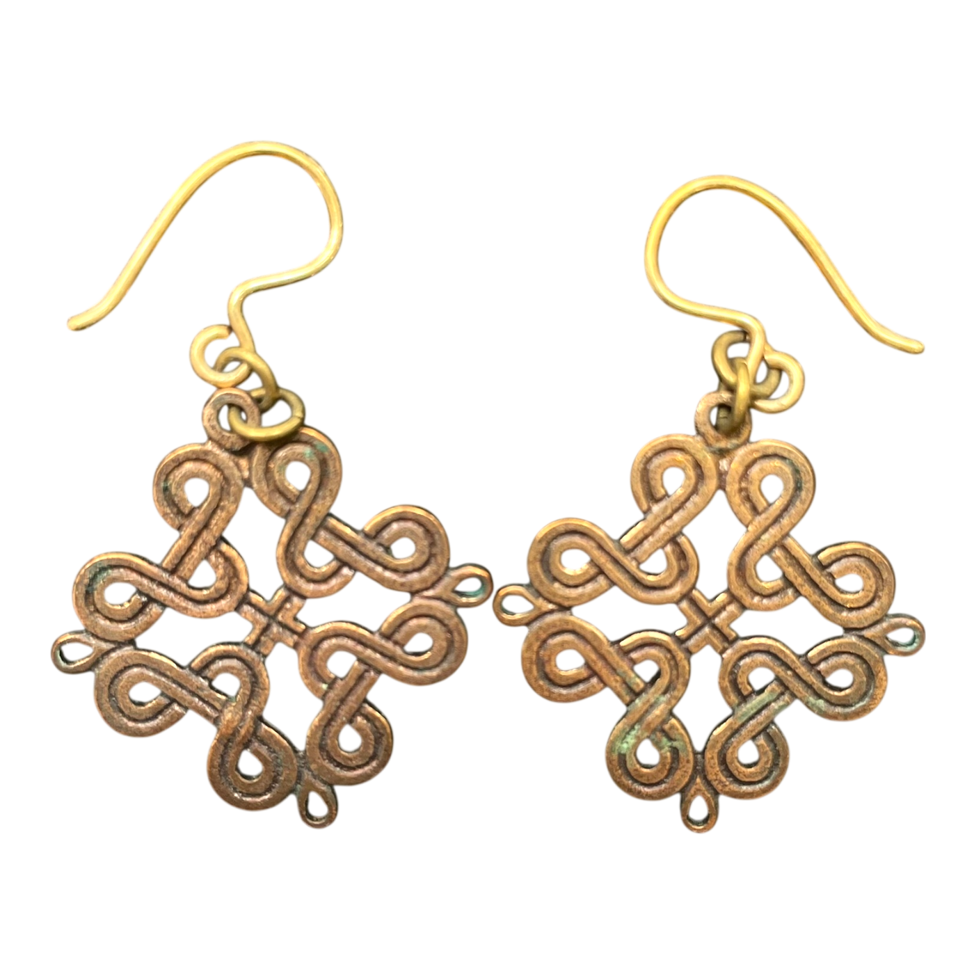 Kalevala Koru nauhapunos earrings, bronze