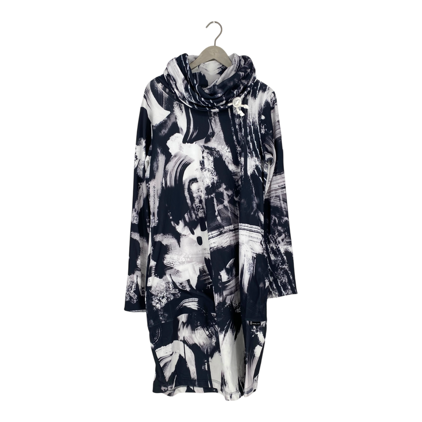 Ommellinen hoodie dress, black/white | woman XXL