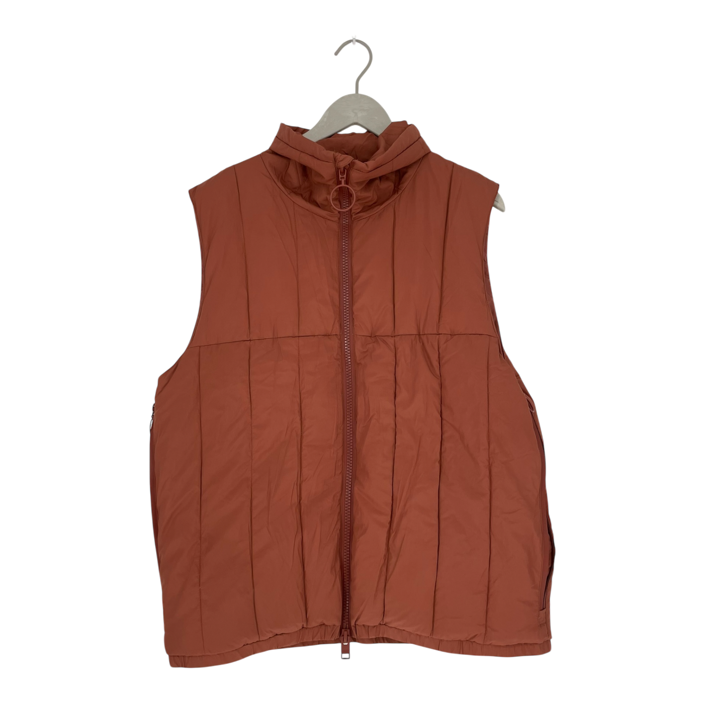 Embassy of Bricks and Logs puffer vest, burnt orange | unisex L