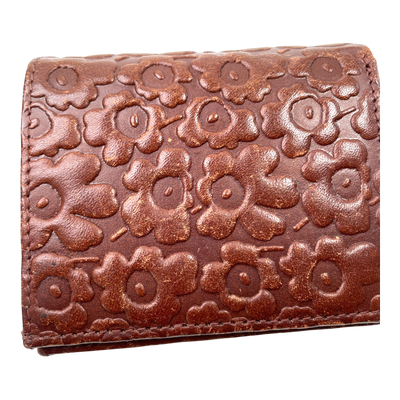 Marimekko leather wallet, brown unikko