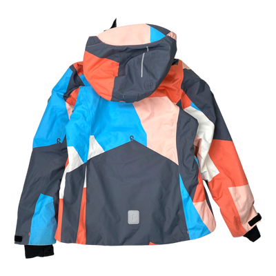 Reima frost winter jacket, blue/orange | 152cm