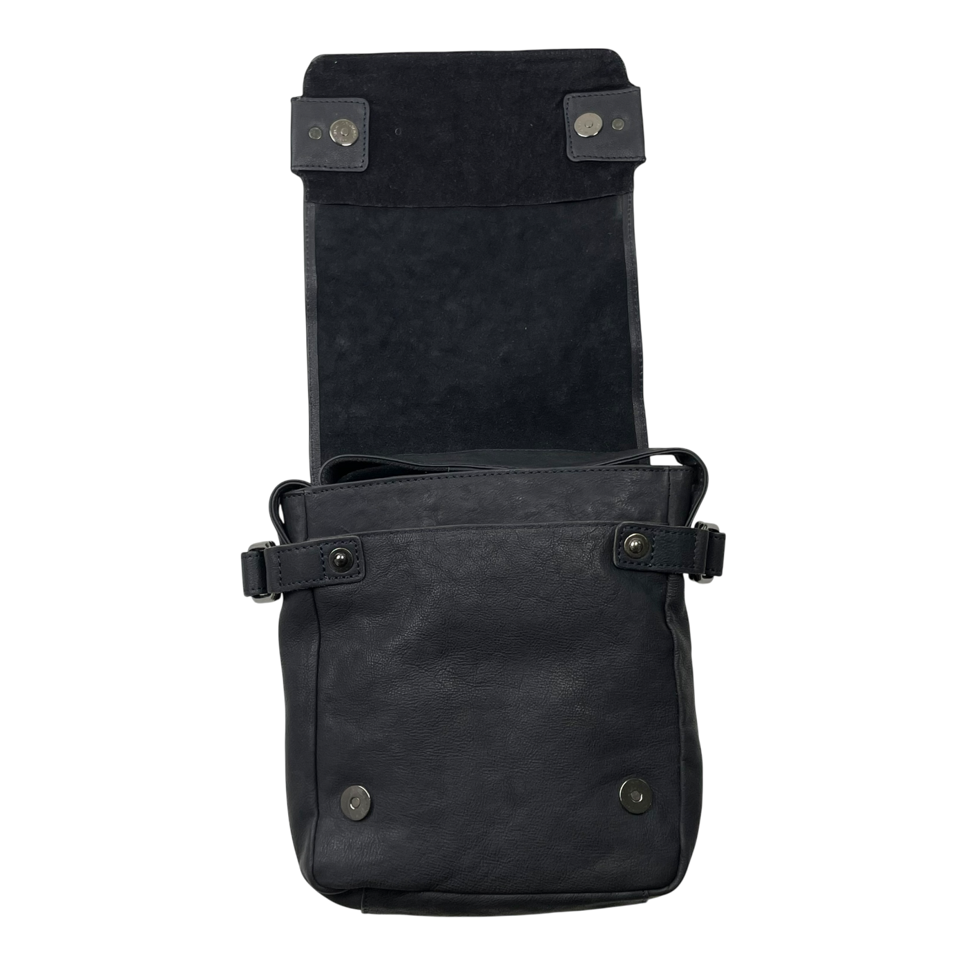 Harold's Bags leather crossbag small, midnight blue/black
