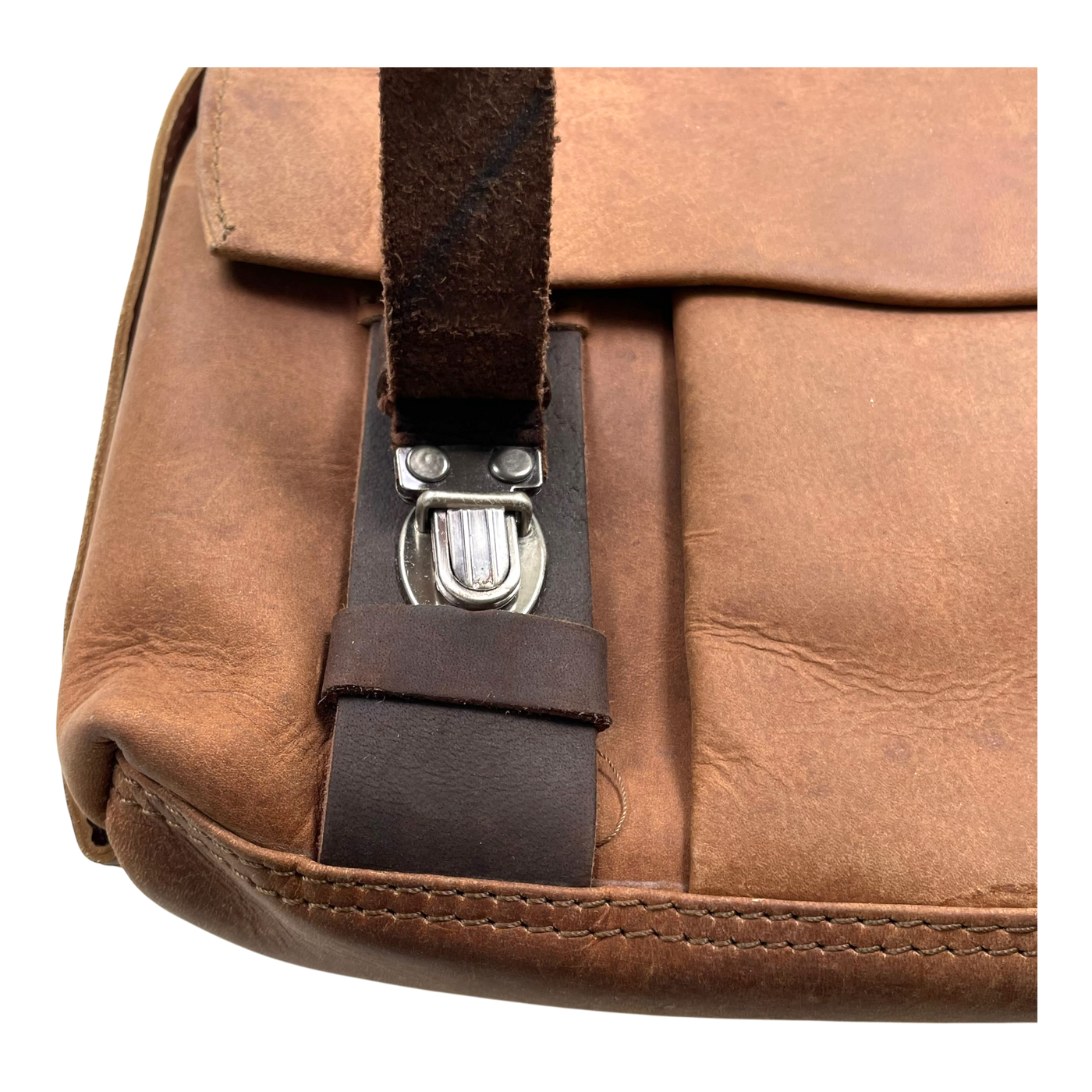 Harold's Bags leather antic heritage messenger bag L, nature