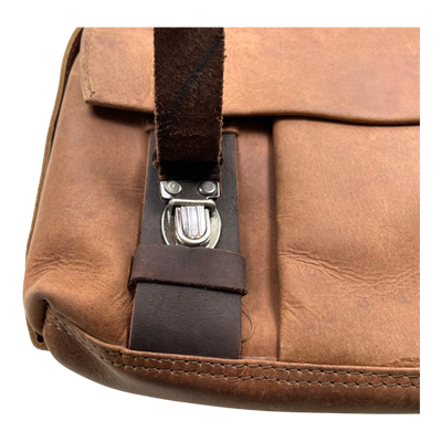 Harold's Bags leather antic heritage messenger bag L, nature