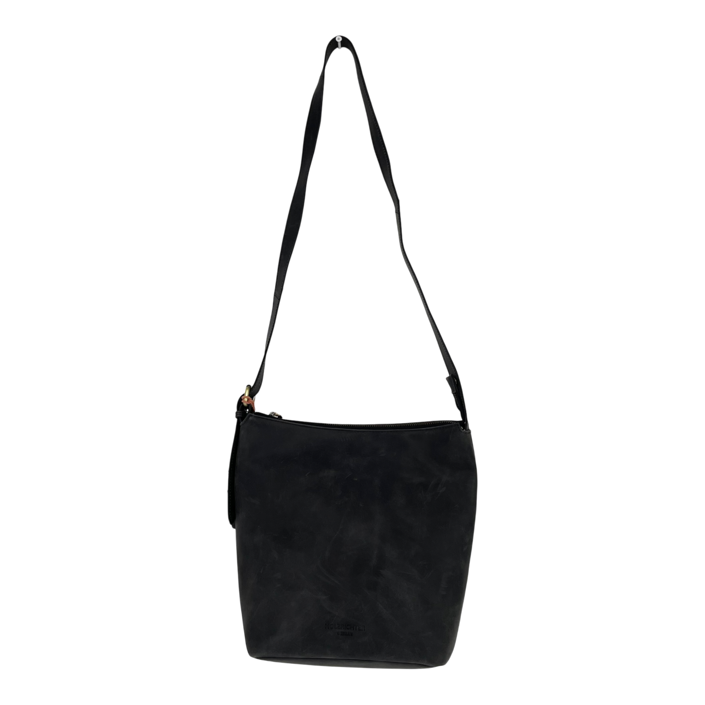 Holzrichter leather hobo bag, black/grey