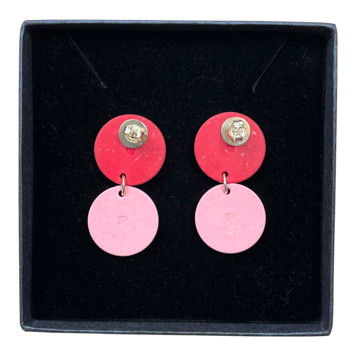 Papu dots earrings, pink/red | onesize