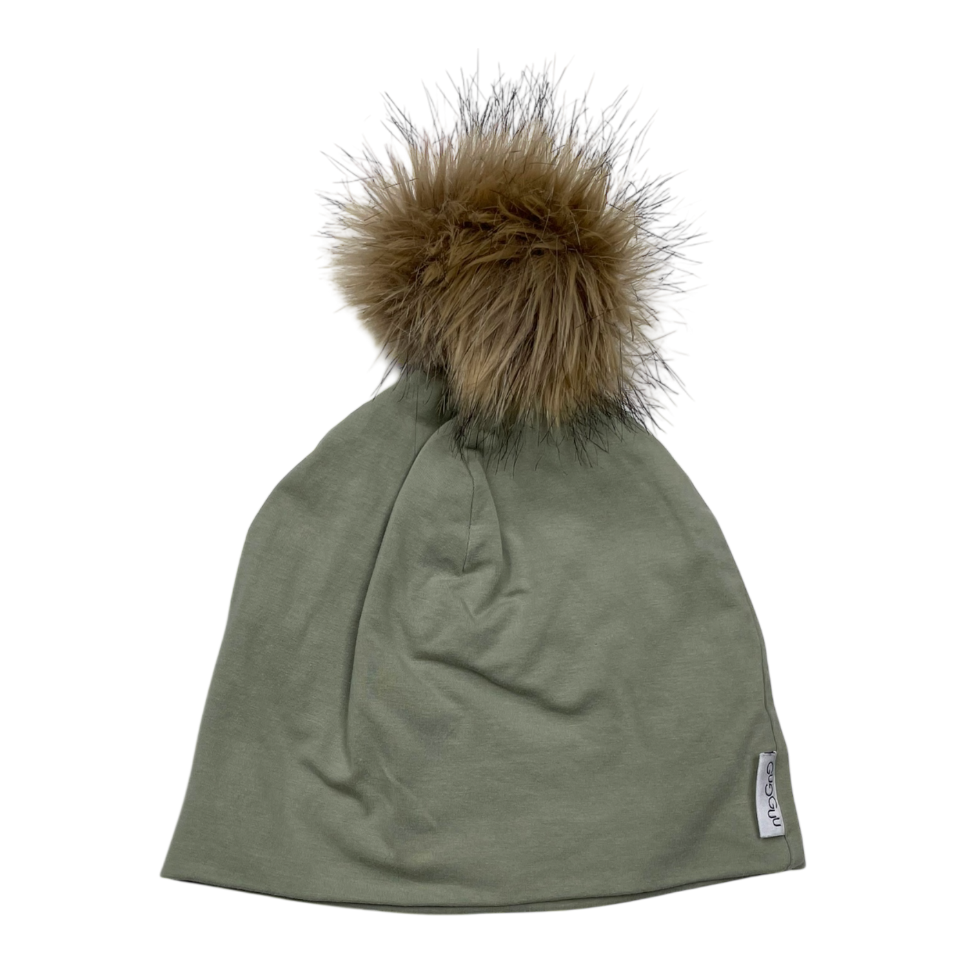 Gugguu cotton knit beanie, tea green | 57cm+