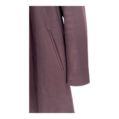 AllSaints wool coat, black/burgundy | woman 34