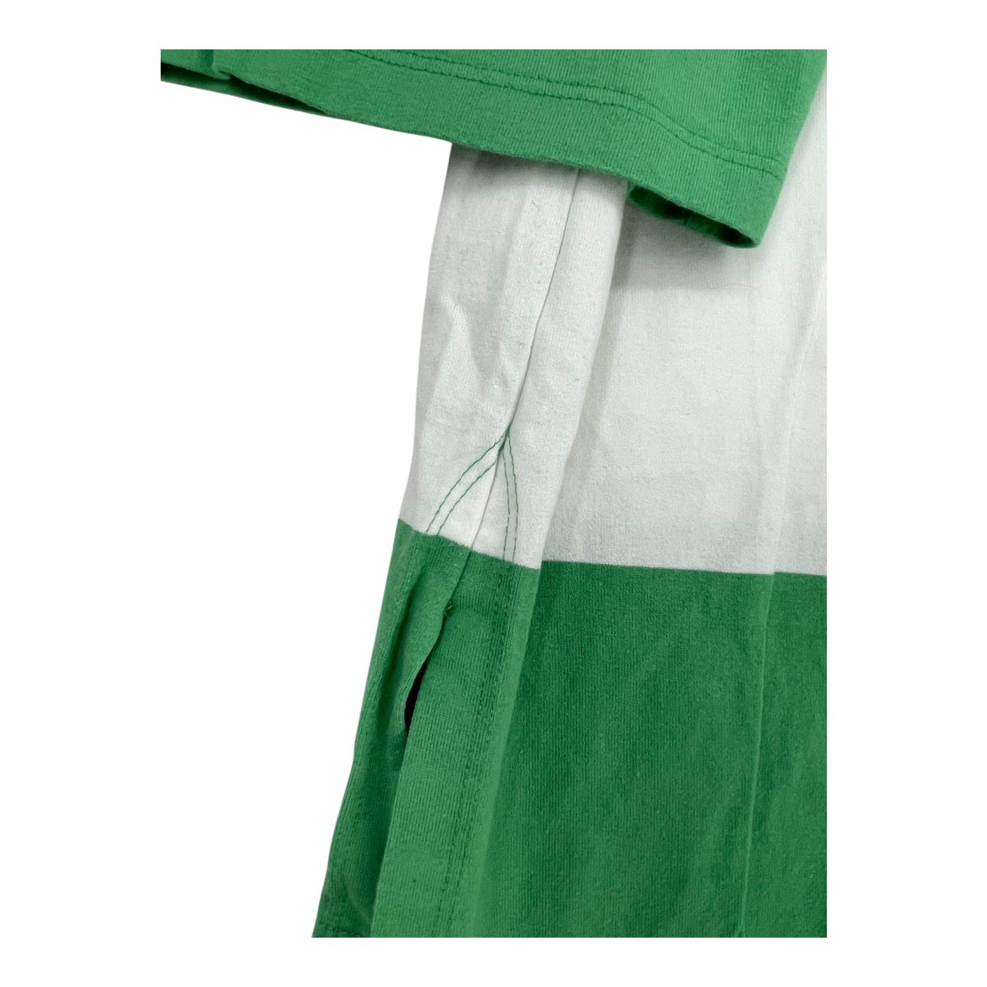 Marimekko vintage tricot shirt, green and white | unisex S