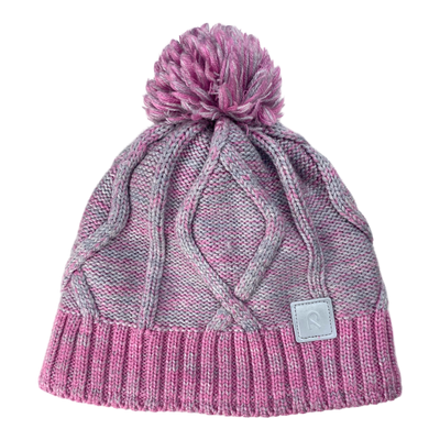 Reima wool beanie, pink/ light grey | 5-7y