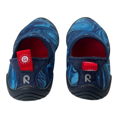 Reima lean swimming shoes, blue swirls | 22