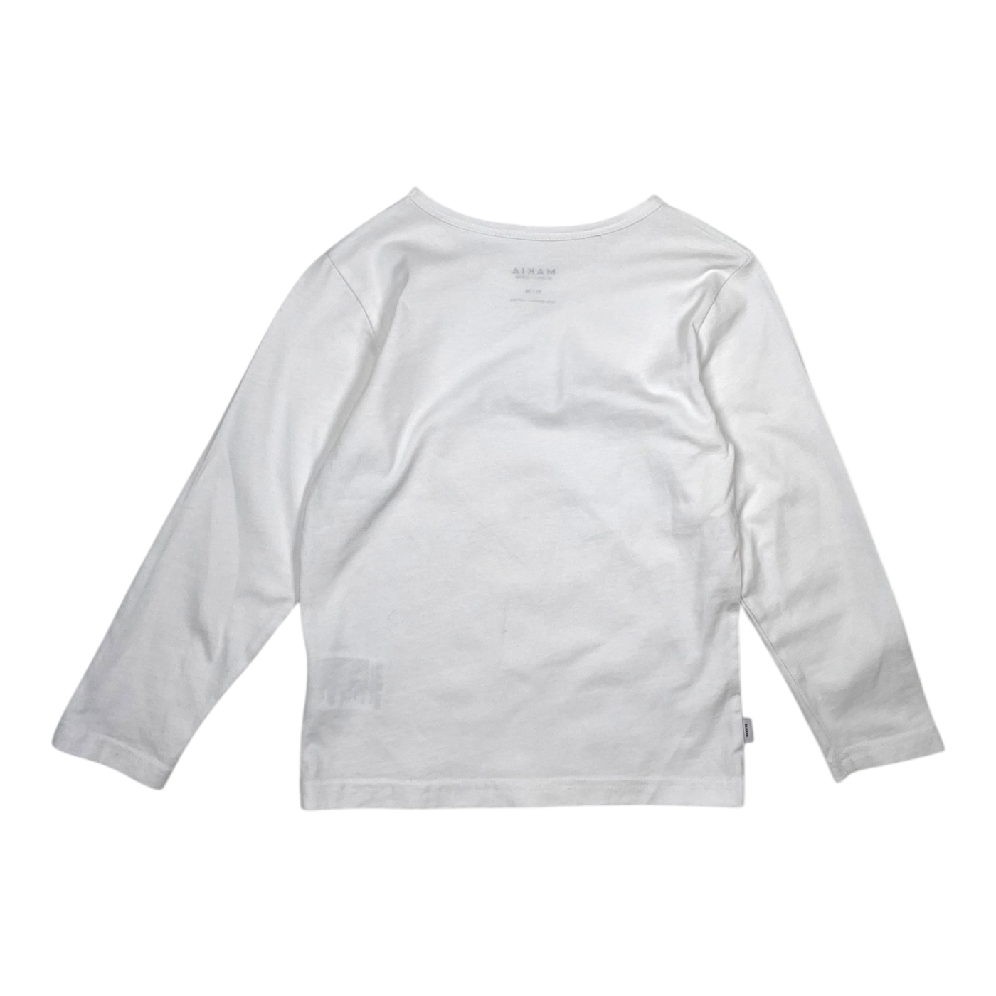 Makia long sleeve shirt, white | 110/116cm