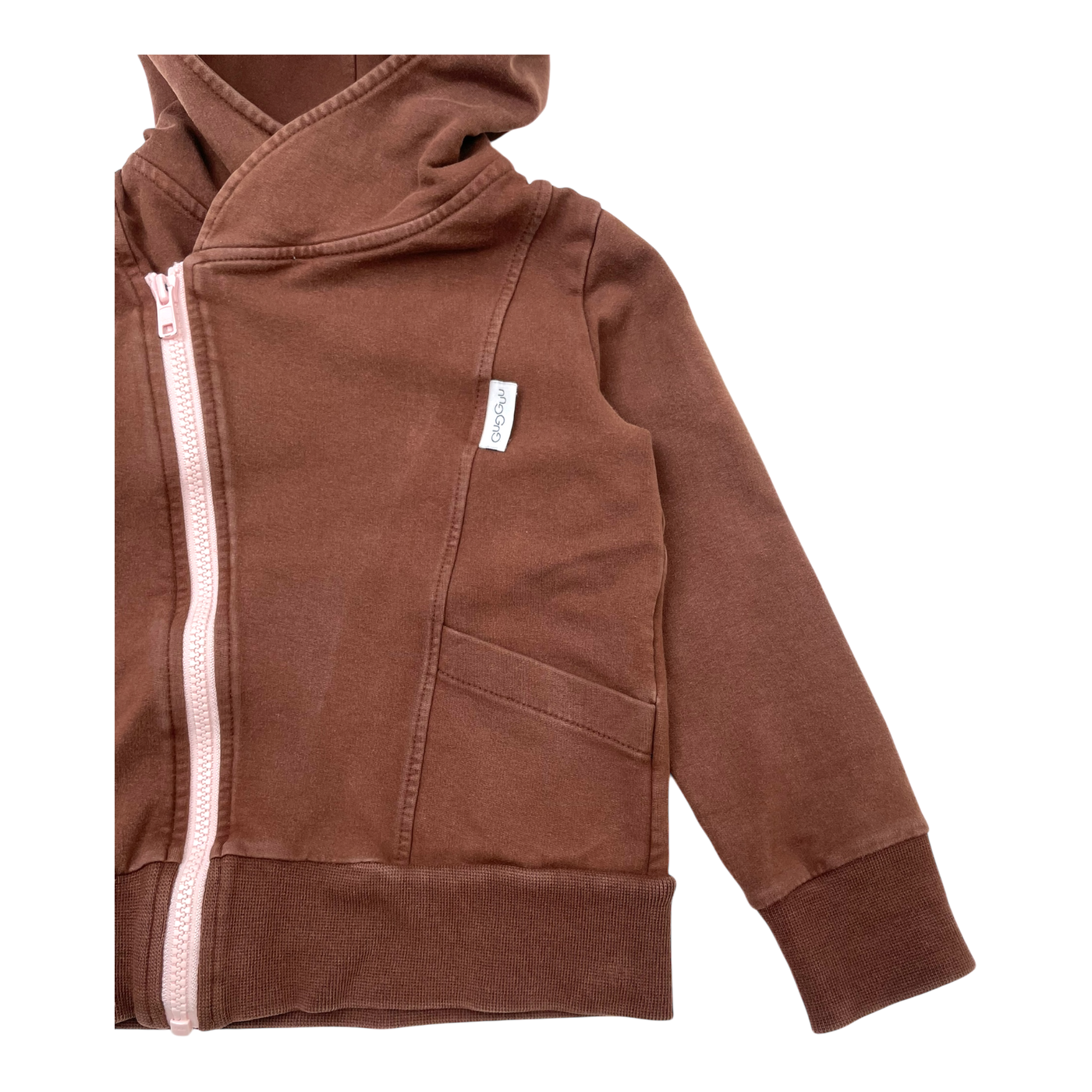 Gugguu zipper hoodie, brown | 98cm