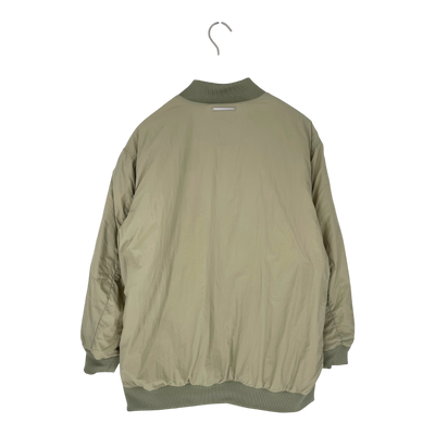 Embassy of Bricks and Logs philly bomber jacket, pale olive | unisex S