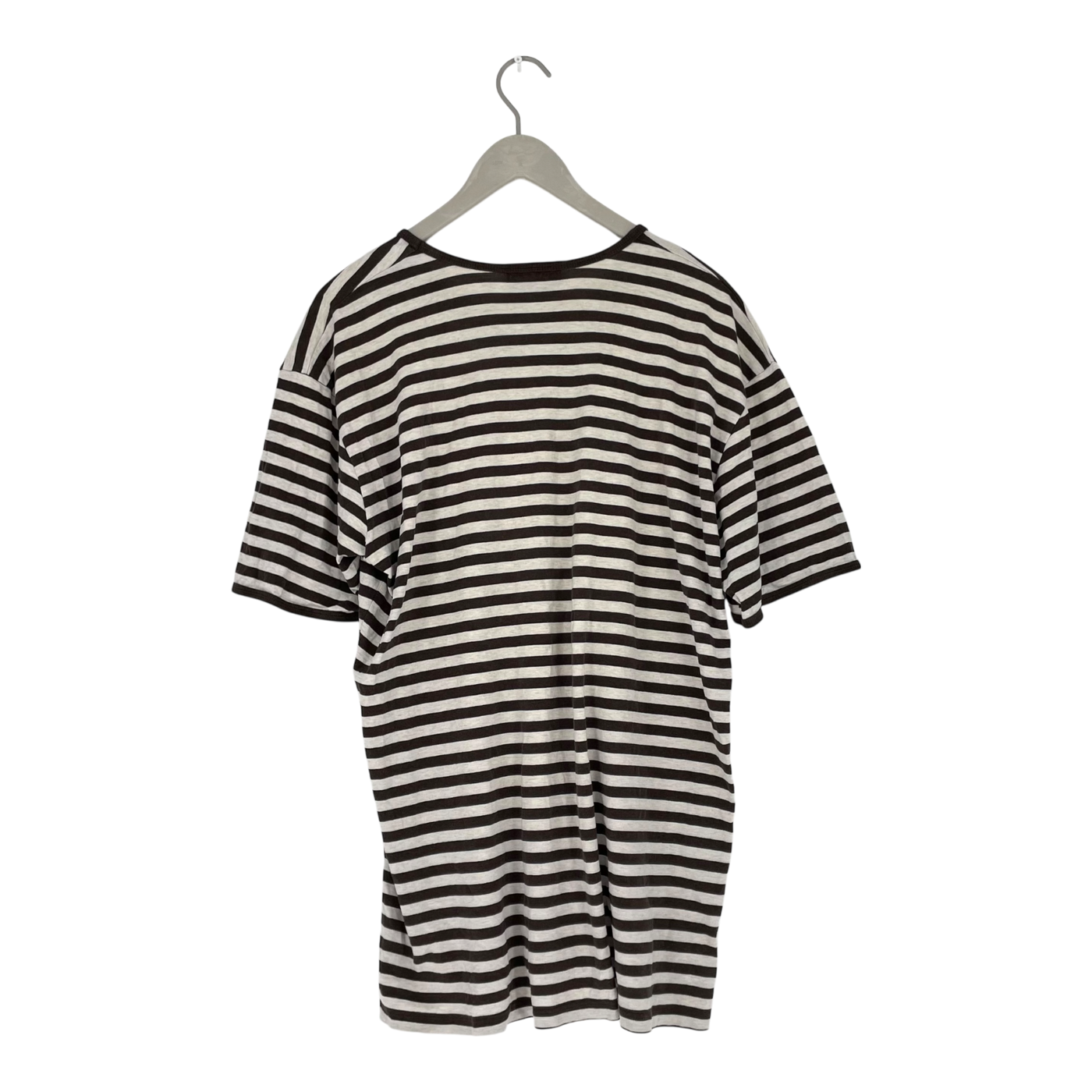 Marimekko stripe t-shirt, white/brown | woman XXL
