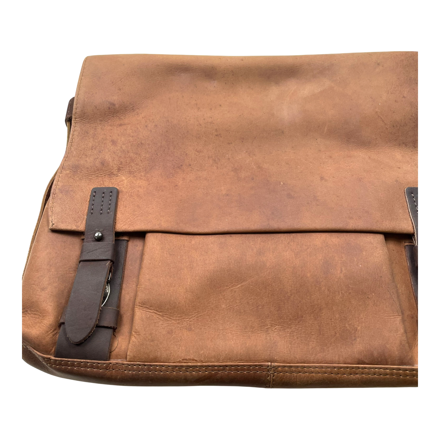 Harold's Bags leather antic heritage messenger bag L, nature