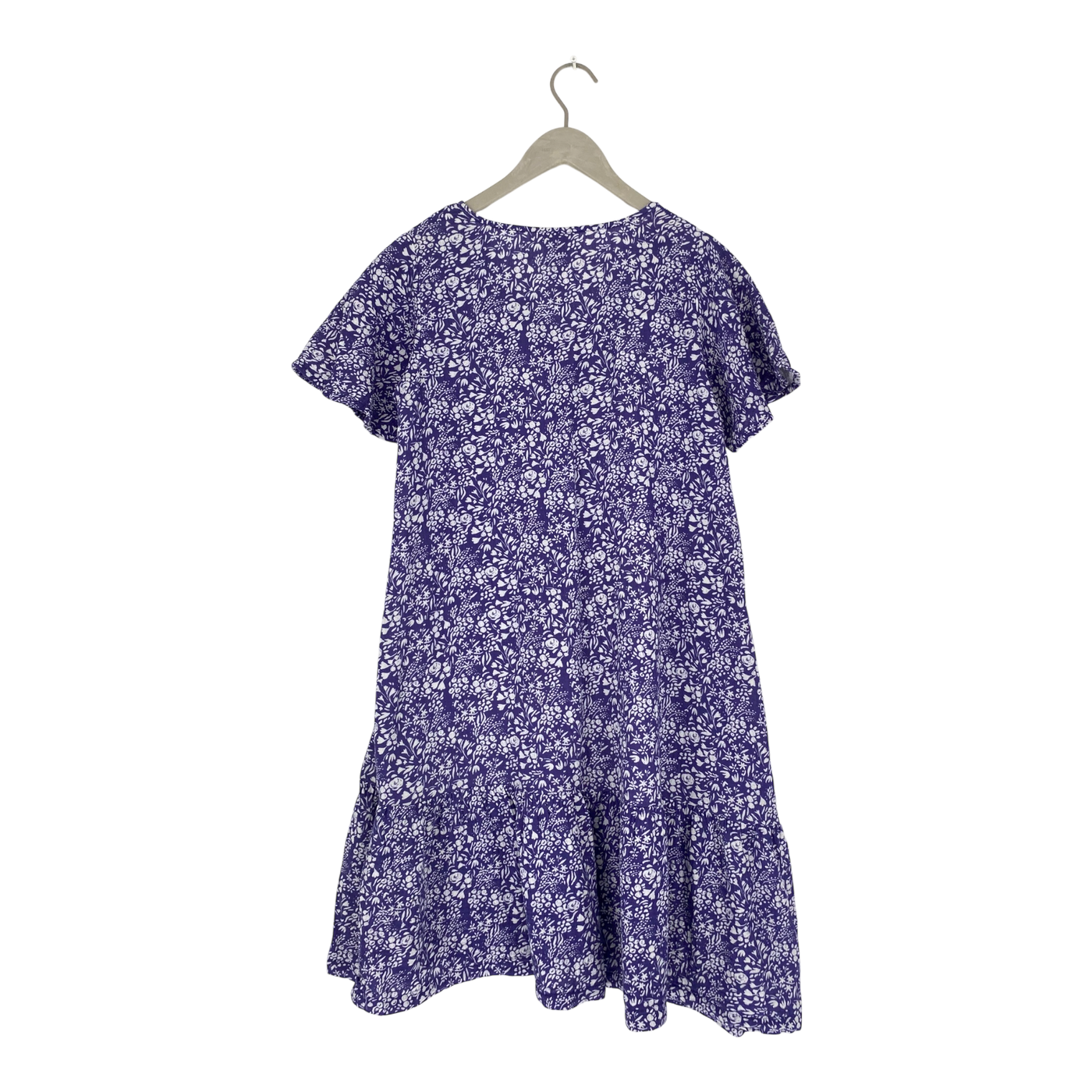 Kaiko muslin frill button dress, royal blue | woman XS