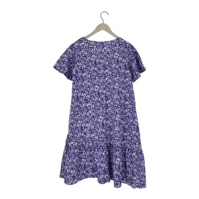 Kaiko muslin frill button dress, royal blue | woman XS