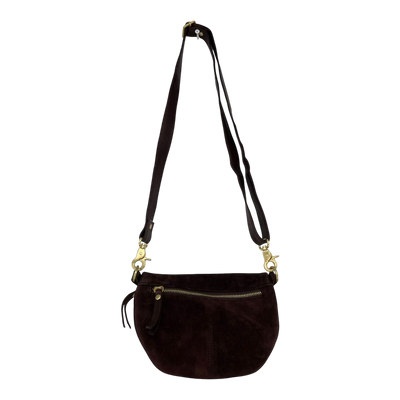 Holzrichter suede leather bumbag, brown
