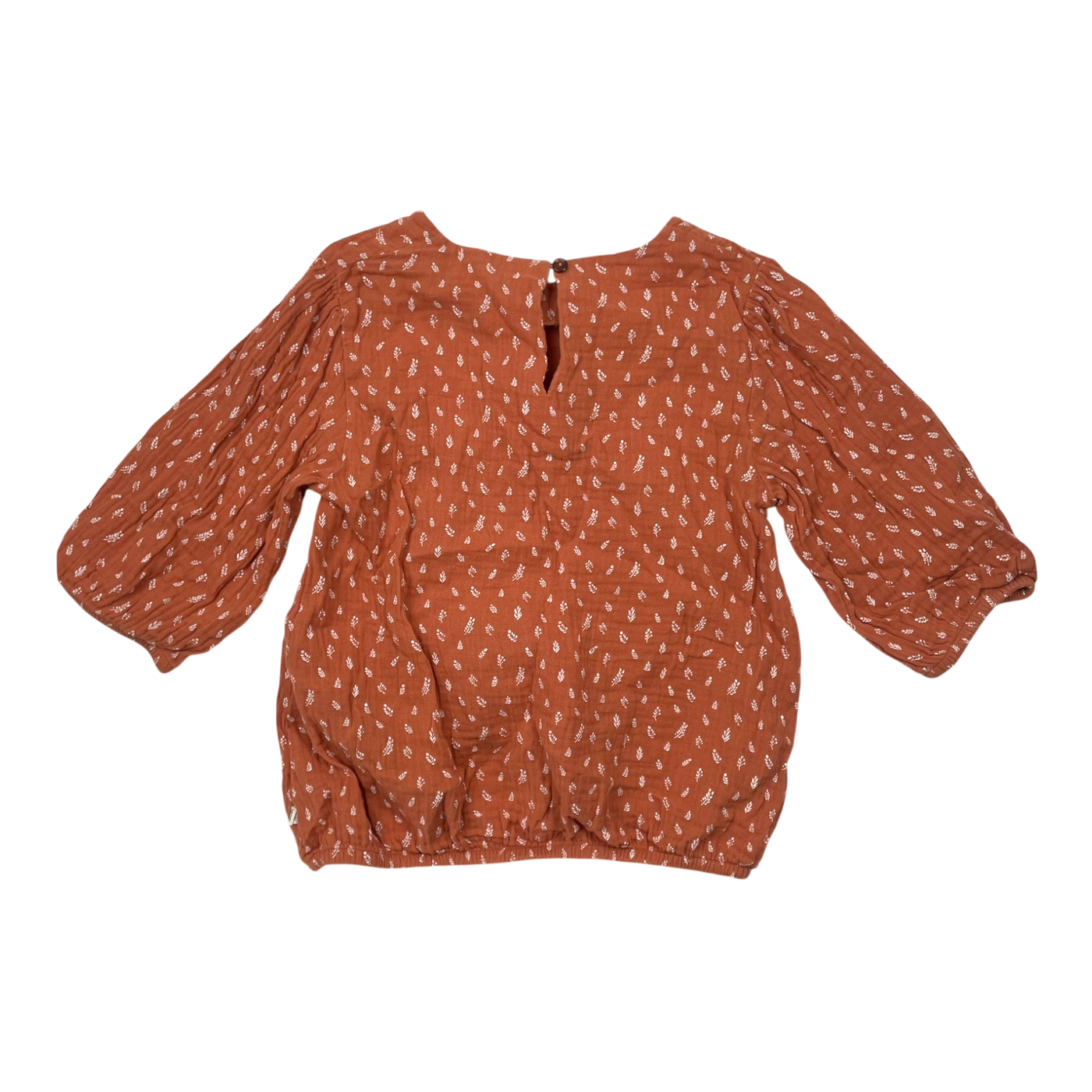 Kaiko muslin shirt, vintage leaf | 110/116cm