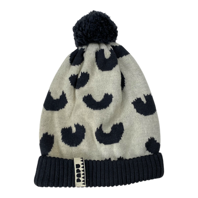 Papu merino pom beanie, beige / grey | 54/58cm