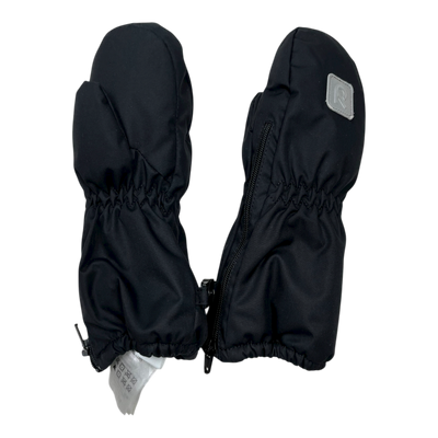 Reima tassu winter gloves, black | 6-18m