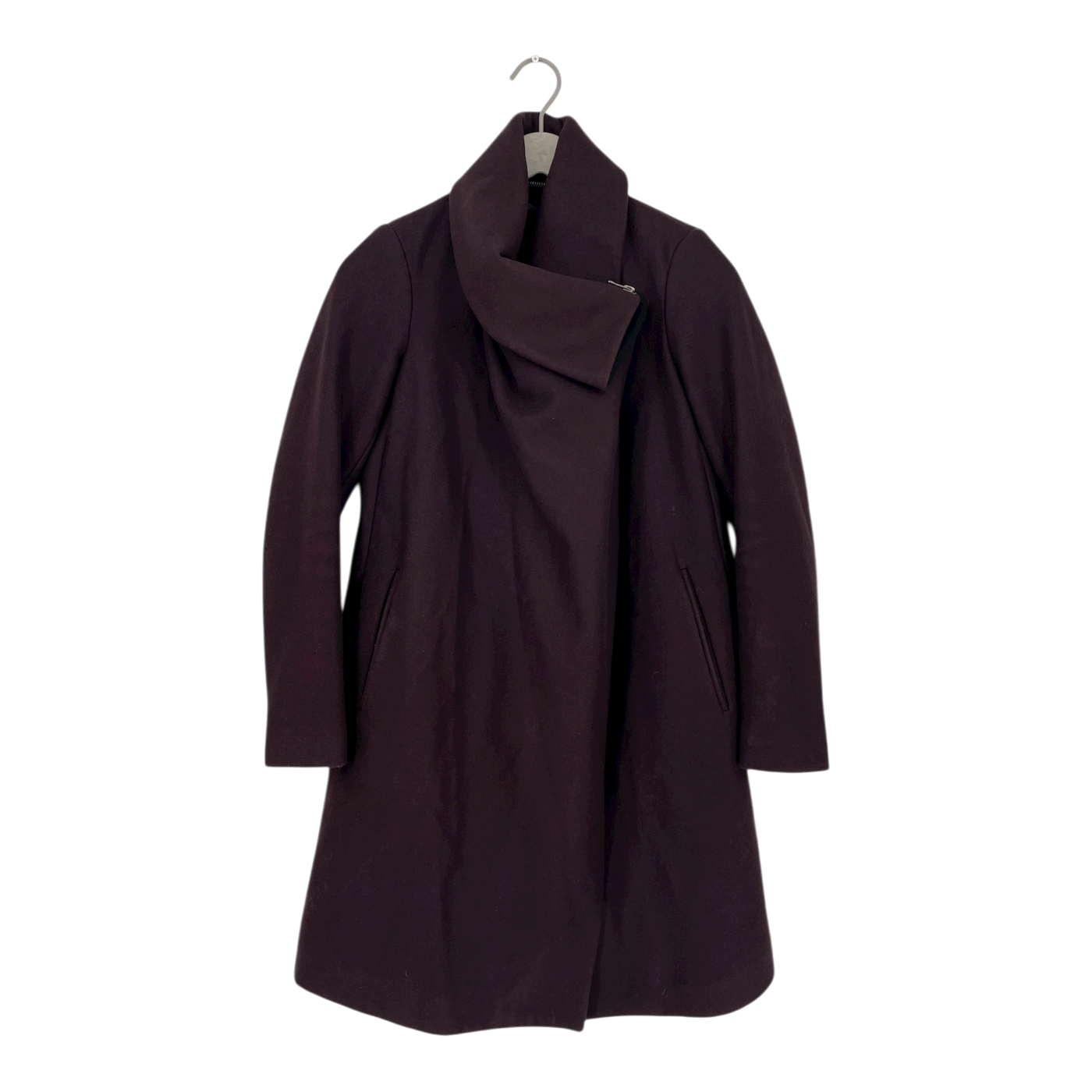 AllSaints wool coat, black/burgundy | woman 34