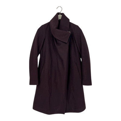 AllSaints wool coat, black/burgundy | woman 34