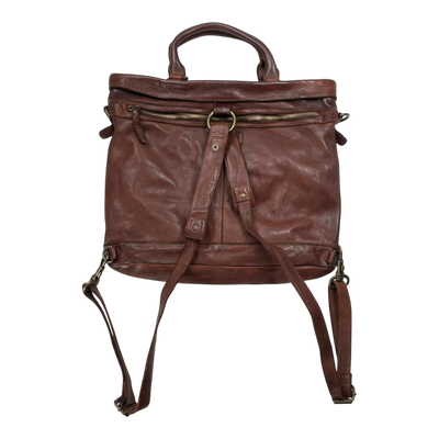 Harold's Bags leather shoulder bag/backpack, cognac