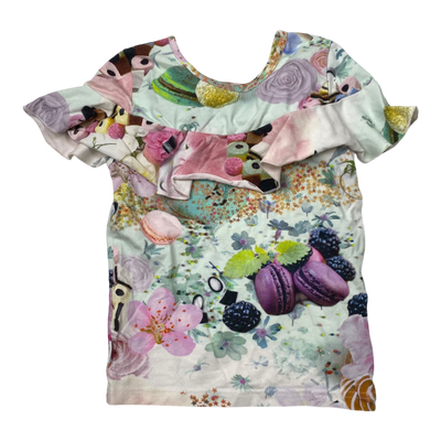 Gugguu frill t-shirt, candy | 92cm