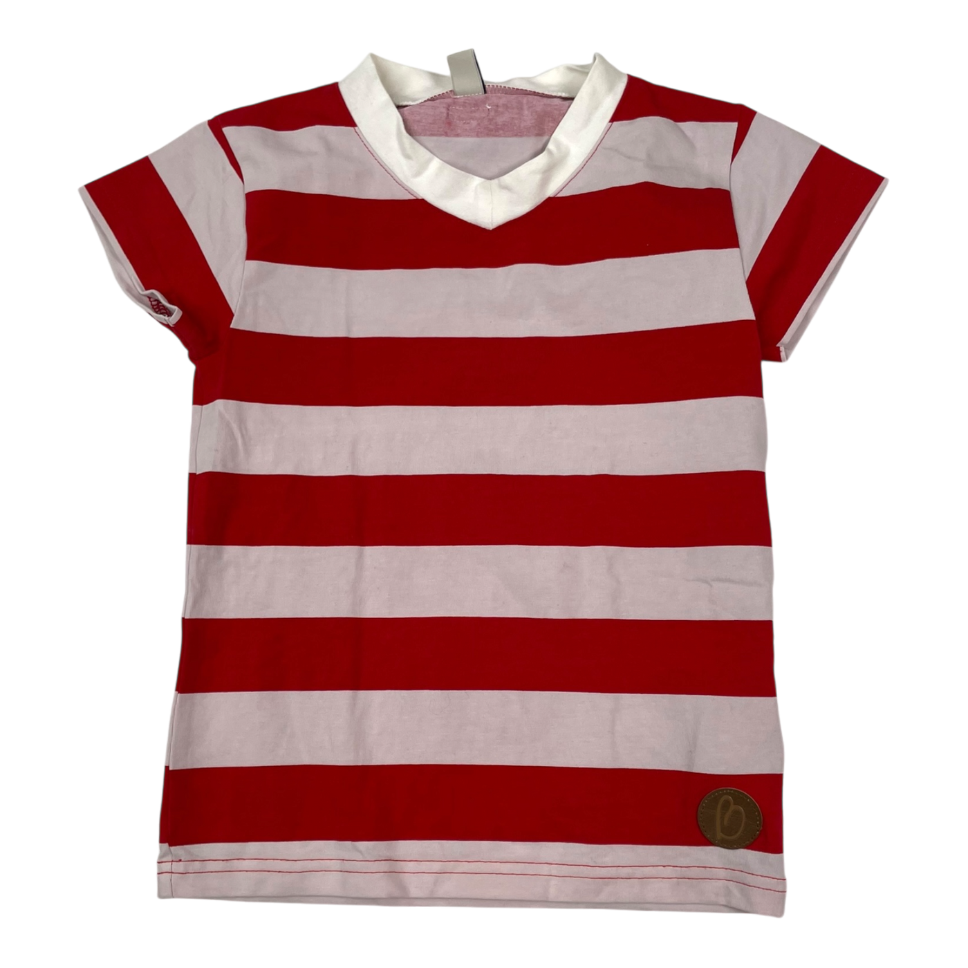 Blaa t-shirt, stripes | 98/104cm