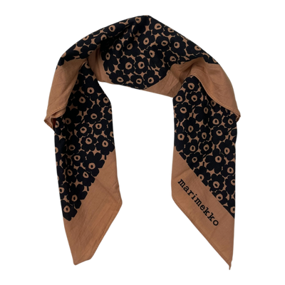 Marimekko woven scarf, brown unikko | unisex