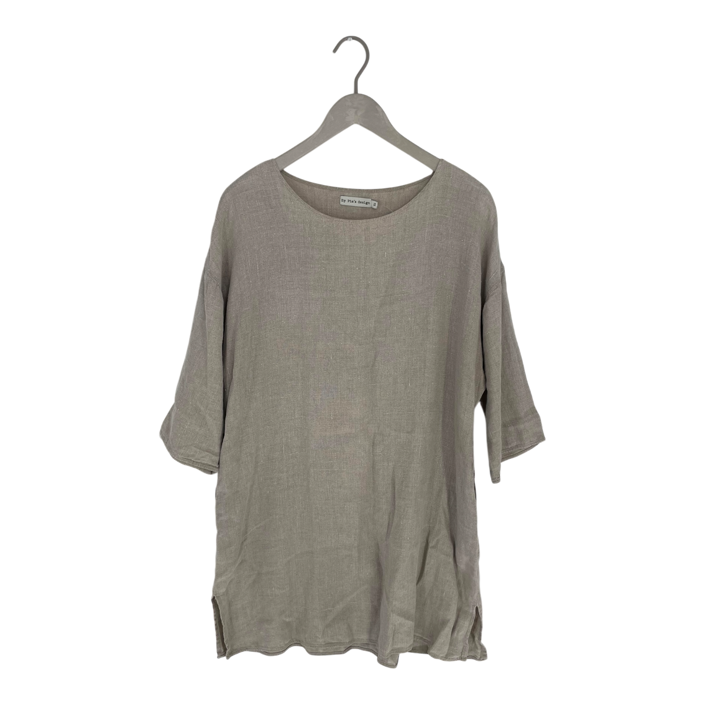 Bypias linen dress, beige | woman XL