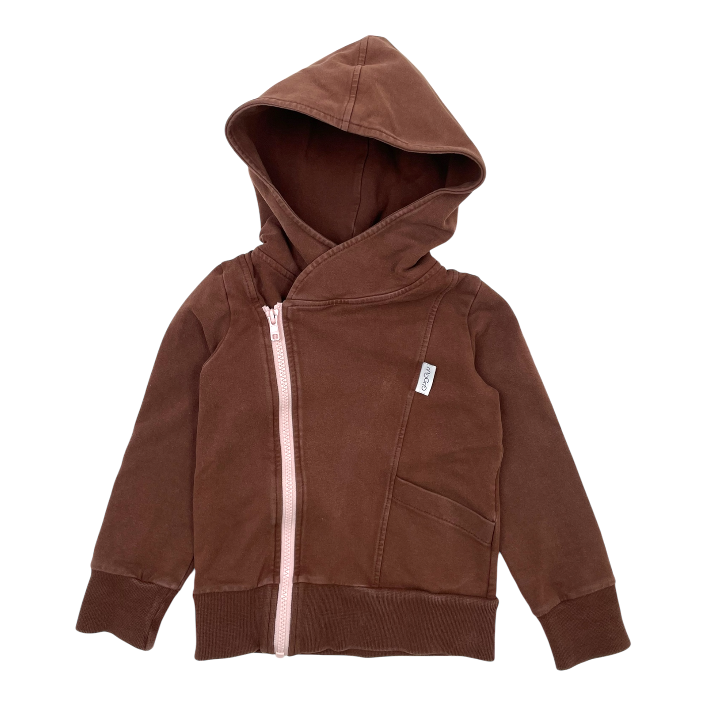 Gugguu zipper hoodie, brown | 98cm