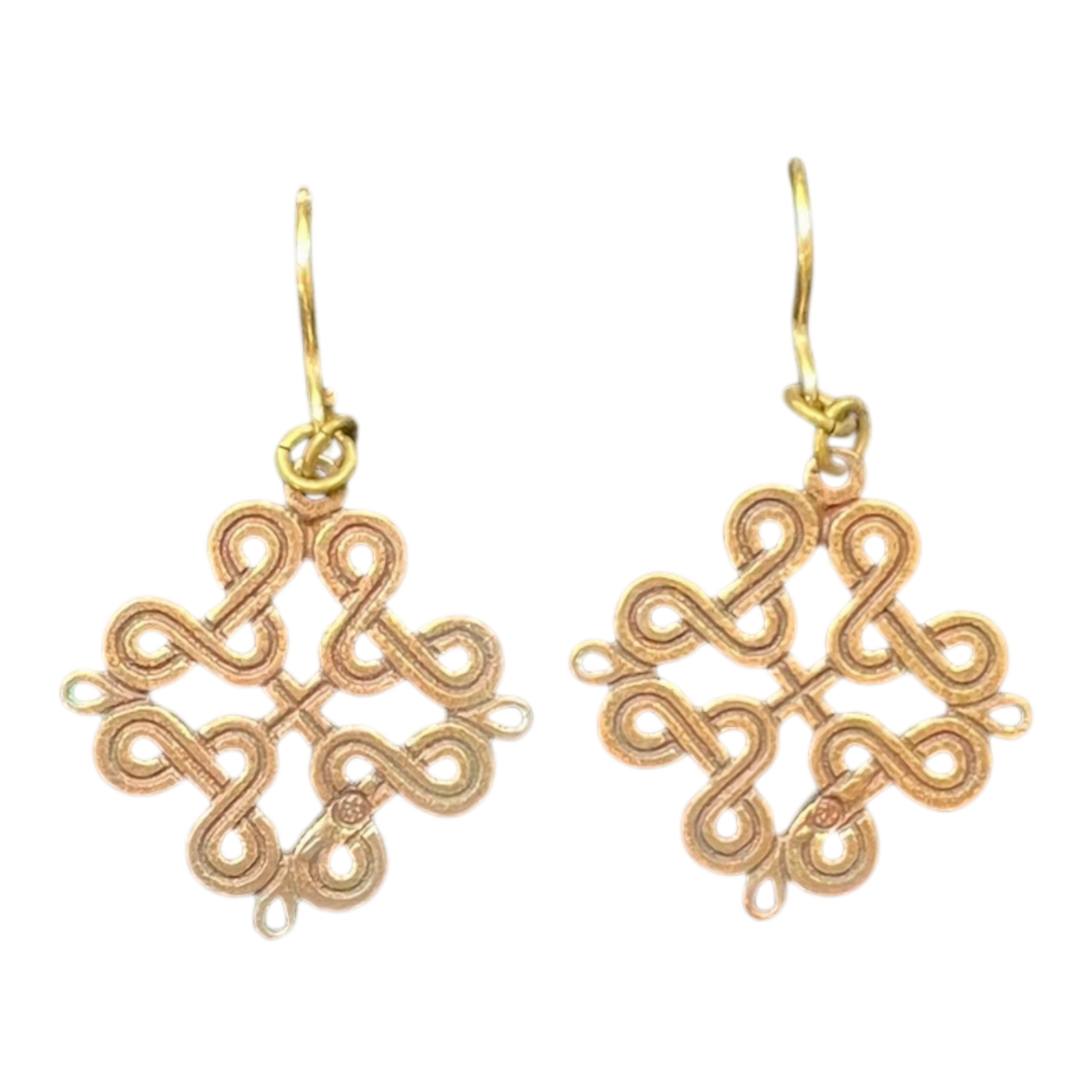 Kalevala Koru nauhapunos earrings, bronze