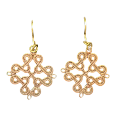 Kalevala Koru nauhapunos earrings, bronze
