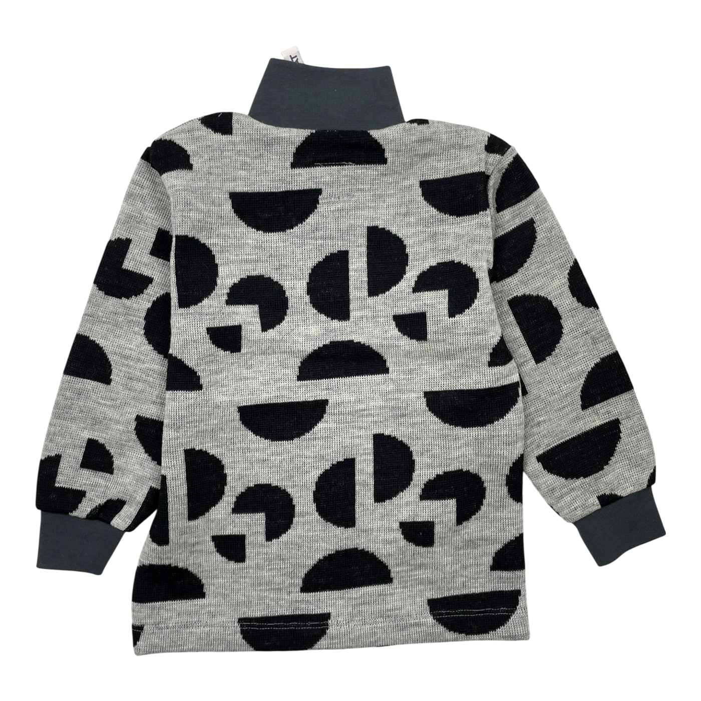 Kivat wool zip sweater, geometric | 100cm