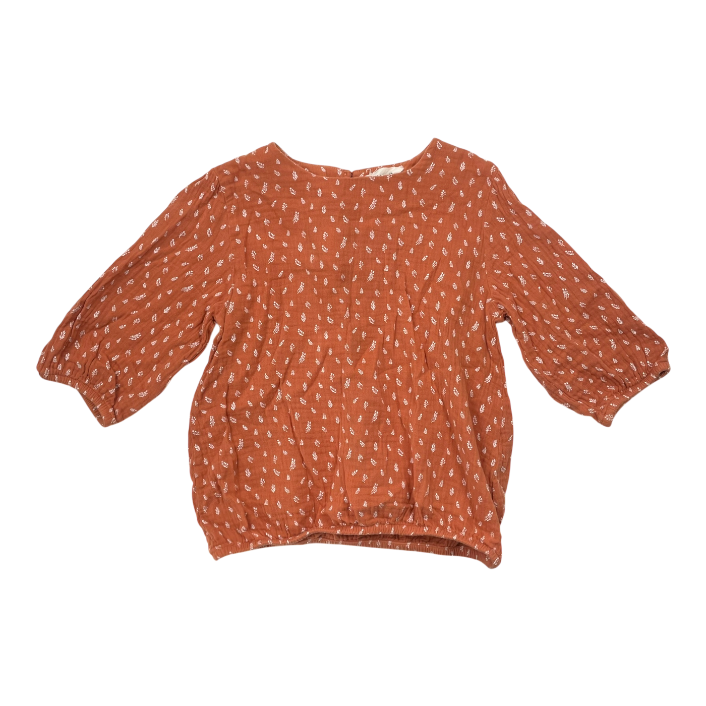 Kaiko muslin shirt, vintage leaf | 110/116cm