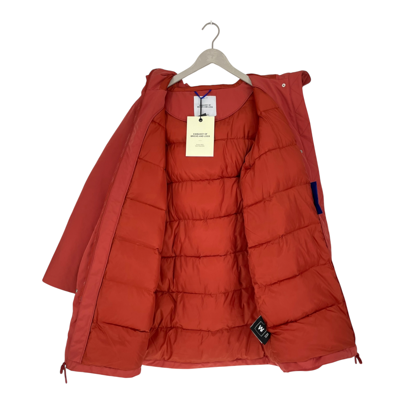 Embassy of Bricks and Logs riga parka jacket, brick red | unisex S