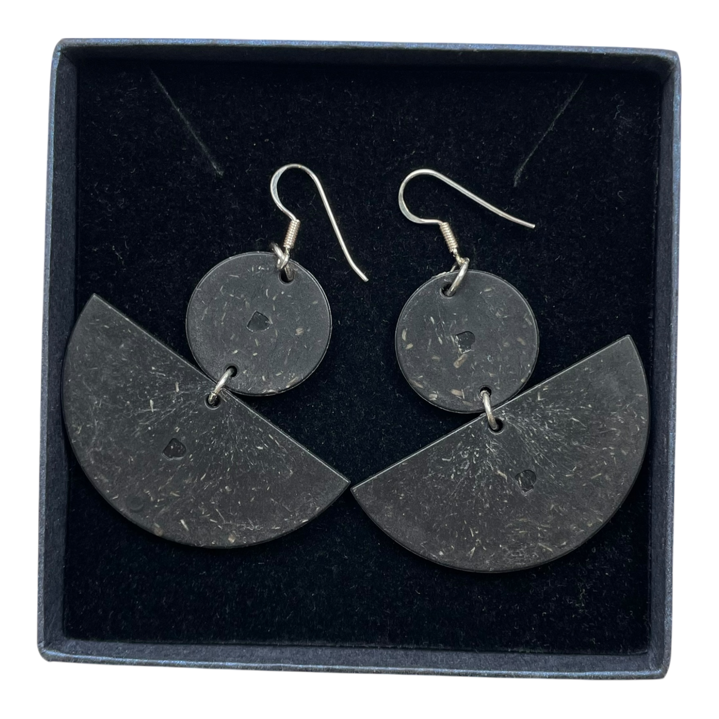 Papu beans earrings, black | onesize