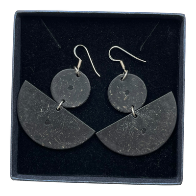 Papu beans earrings, black | onesize