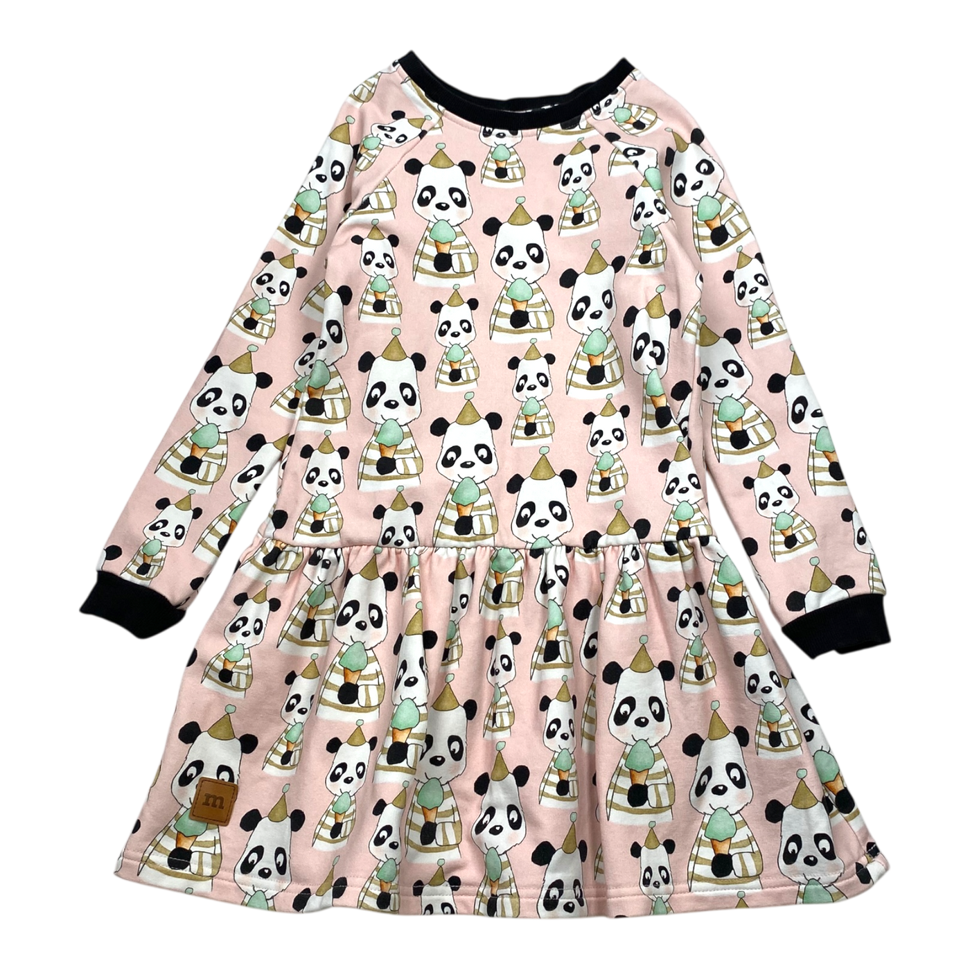 Metsola sweat dress, panda | 110/116cm